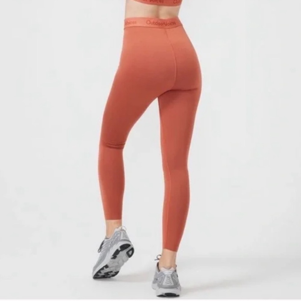 Outdoor Voices Women’s Smooth Orange 7/8 Russet Leggings Size Small